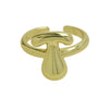 Wholesale Ring Copper Electroplated With Letter Pattern