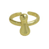 Wholesale Ring Copper Electroplated With Letter Pattern