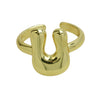 Wholesale Ring Copper Electroplated With Letter Pattern