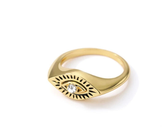 Wholesale Ring Copper Electroplating Heartshaped Light Luxury Niche Design Unisex
