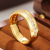 Wholesale Ring Copper Elegant Geometric Micro Inlaid Horse Eye Zircon Unisex