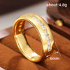 Wholesale Ring Copper Elegant Geometric Micro Inlaid Horse Eye Zircon Unisex