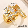 Wholesale Ring Copper Elegant Geometric Micro Inlaid Horse Eye Zircon Unisex