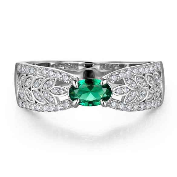 Wholesale Ring Copper Emerald Tourmaline Geometric Female Design