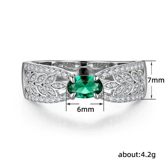 Wholesale Ring Copper Emerald Tourmaline Geometric Female Design