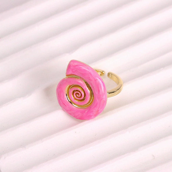 Wholesale Ring Copper Enamel Geometric Animal Zodiac Style Oil Dripping Electroplated
