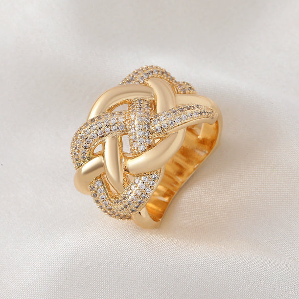Wholesale Ring Copper Exaggerated Geometric Electroplating Unisex