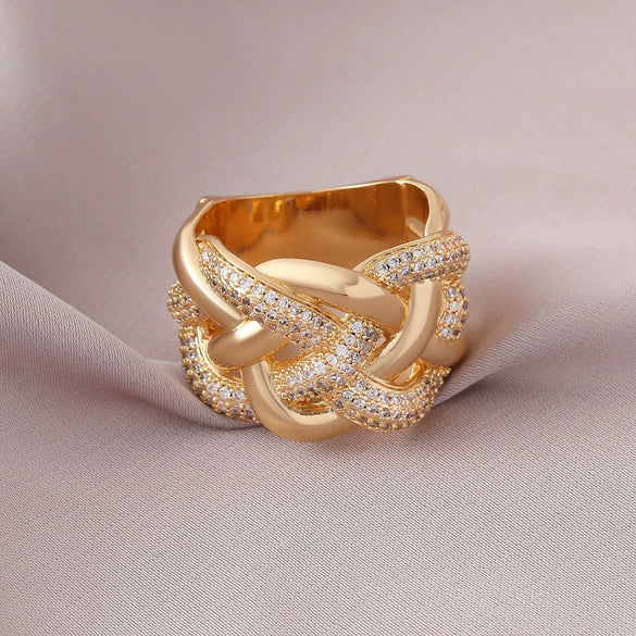 Wholesale Ring Copper Exaggerated Geometric Electroplating Unisex