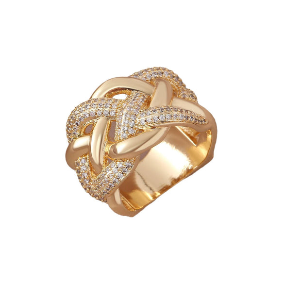 Wholesale Ring Copper Exaggerated Geometric Electroplating Unisex