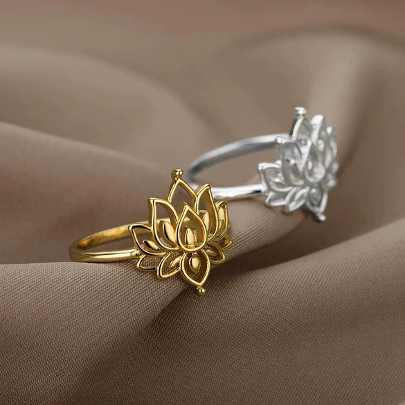 Wholesale Ring Copper Flower Geometric Electroplated Retro Highend Style For Men And Women