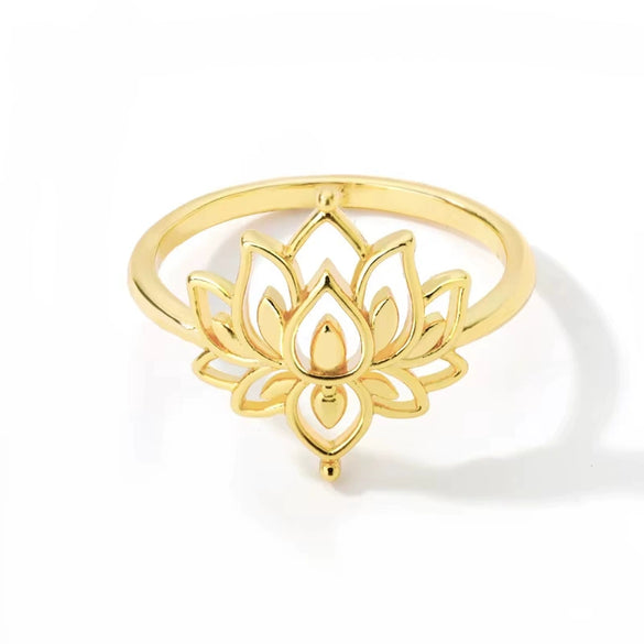 Wholesale Ring Copper Flower Geometric Electroplated Retro Highend Style For Men And Women