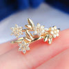 Wholesale Ring Copper Flower Micro Inlaid Zircon For Women
