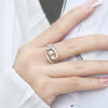 Wholesale Ring Copper Flower Zircon Design
