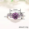 Wholesale Ring Copper Fourclaw Inlaid Zircon Geometric Princess Style