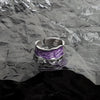 Wholesale Ring Copper French Retro Glaze Bread Shape Wave Styling Electroplating For Women