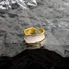 Wholesale Ring Copper French Retro Glaze Bread Shape Wave Styling Electroplating For Women
