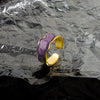 Wholesale Ring Copper French Retro Glaze Bread Shape Wave Styling Electroplating For Women