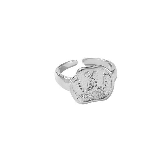 Wholesale Ring Copper Geometric Electroplated Platinum 18K Gold Fashion Opening Adjustable Women's