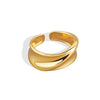 Wholesale Ring Copper Geometric Electroplated Women's Irregular Wide Open Ring