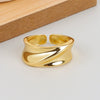Wholesale Ring Copper Geometric Electroplated Women's Irregular Wide Open Ring