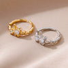 Wholesale Ring Copper Geometric Electroplating Colorful Zircon Square Open Unisex Women's
