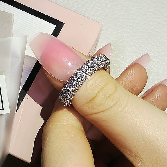 Wholesale Ring Copper Geometric Electroplating Design For Women