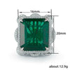 Wholesale Ring Copper Geometric Exaggerated Style With Zircon