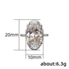 Wholesale Ring Copper Geometric Goose Eggshaped Zircon Women's Jewelry