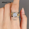 Wholesale Ring Copper Geometric Hiphop Style Hollow Zircon Design
