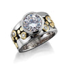 Wholesale Ring Copper Geometric Hiphop Style Hollow Zircon Design