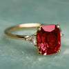 Wholesale Ring Copper Geometric Inlaid Zircon For Women Retro Exaggerated Personality Style