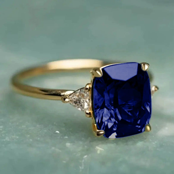 Wholesale Ring Copper Geometric Inlaid Zircon For Women Retro Exaggerated Personality Style