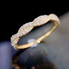 Wholesale Ring Copper Geometric Inlaid Zircon Light Luxury Twisted Edge