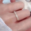 Wholesale Ring Copper Geometric Inlaid Zircon Light Luxury Twisted Edge