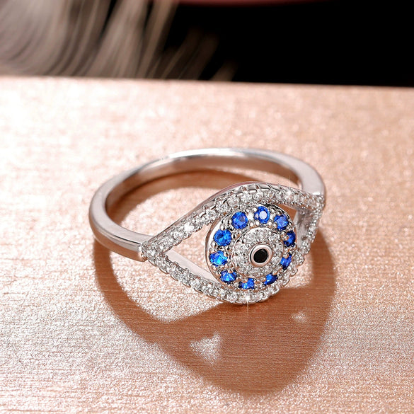 Wholesale Ring Copper Geometric Inlaid Zircon Unique Design