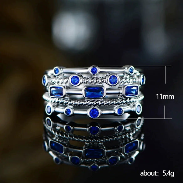 Wholesale Ring Copper Geometric Inlaid Zircon Unisex