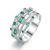 Wholesale Ring Copper Geometric Inlaid Zircon Unisex