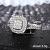 Wholesale Ring Copper Geometric Inlaid Zircon Women's Unisex