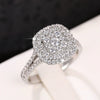 Wholesale Ring Copper Geometric Inlaid Zircon Women's Unisex