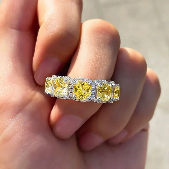 Wholesale Ring Copper Geometric Inlaid Zircon Women's