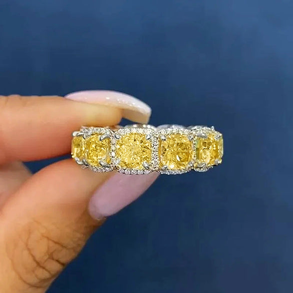 Wholesale Ring Copper Geometric Inlaid Zircon Women's