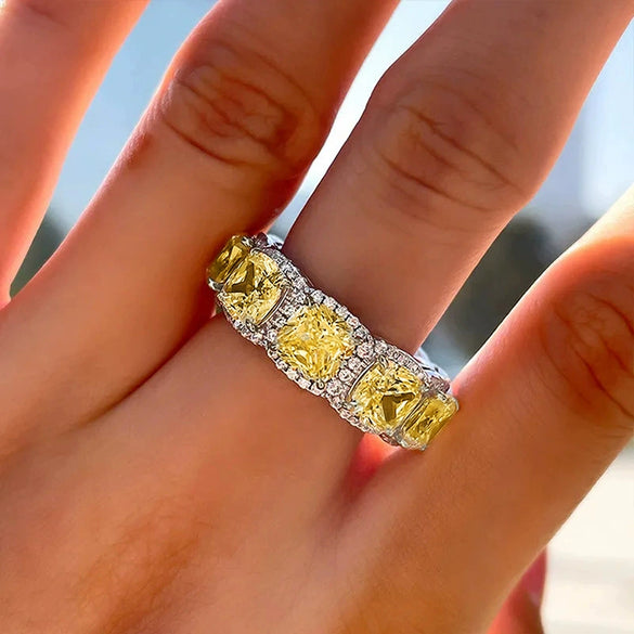 Wholesale Ring Copper Geometric Inlaid Zircon Women's