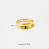 Wholesale Ring Copper Geometric Irregular Electroplated Platinum 18K Gold Light Luxury Style For Women