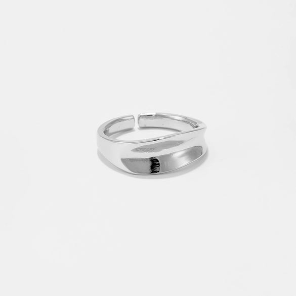 Wholesale Ring Copper Geometric Irregular Electroplated Platinum 18K Gold Light Luxury Style For Women