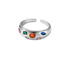 Wholesale Ring Copper Geometric Irregular Electroplated With Platinum And 18K Gold Fashion Unisex