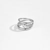 Wholesale Ring Copper Geometric Microinlaid Zircon Electroplated Platinum 18K Gold Fashion Allmatch Stacked For Women