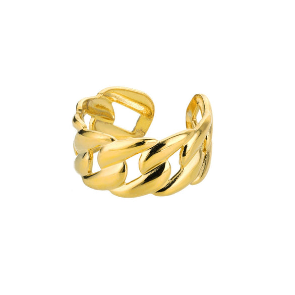 Wholesale Ring Copper Geometric Minimalist Style Set With Gold Unisex Opening Ring