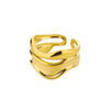 Wholesale Ring Copper Geometric Minimalist Style Set With Gold Unisex Opening Ring