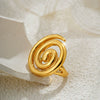 Wholesale Ring Copper Geometric Open Irregular Shape Electroplating