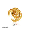 Wholesale Ring Copper Geometric Open Irregular Shape Electroplating
